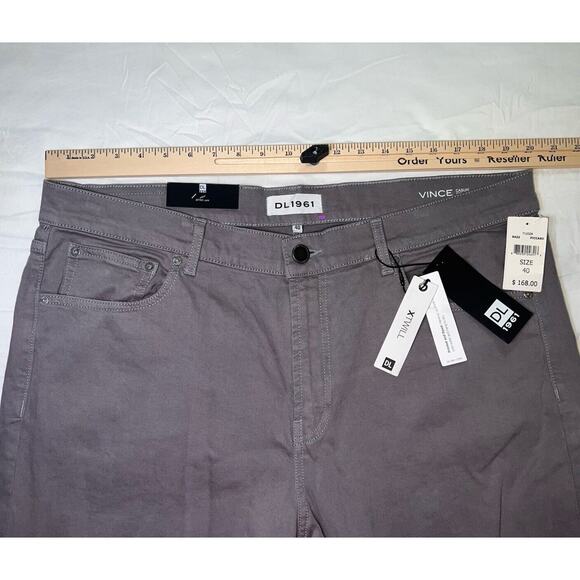 DL1961 Vince Jeans Men Size 40x34 Casual Straight Piccard Gray XTWILL Casual NWT - Picture 7 of 16